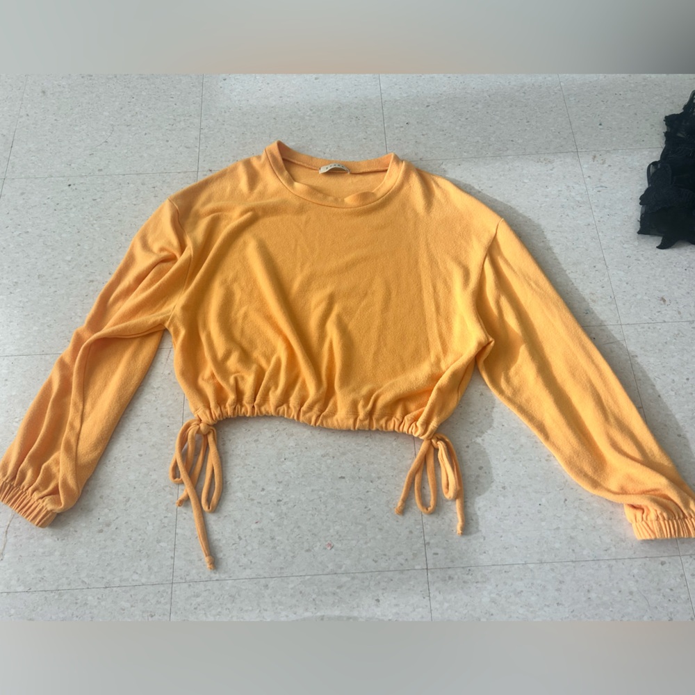 Orange Light Sweater/Crewneck Top